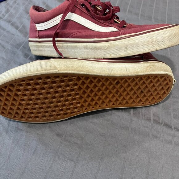 Vans Old Skool Sz 8.5, Bordeaux/red - Picture 2 of 5